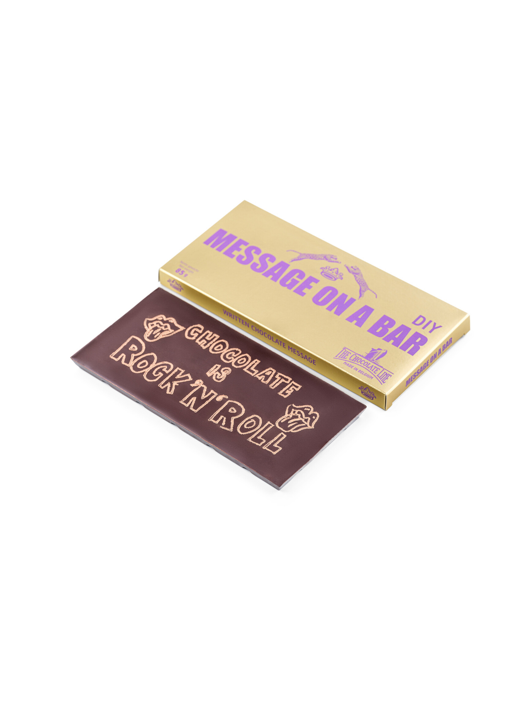 Message on a bar dark chocolate - DIY