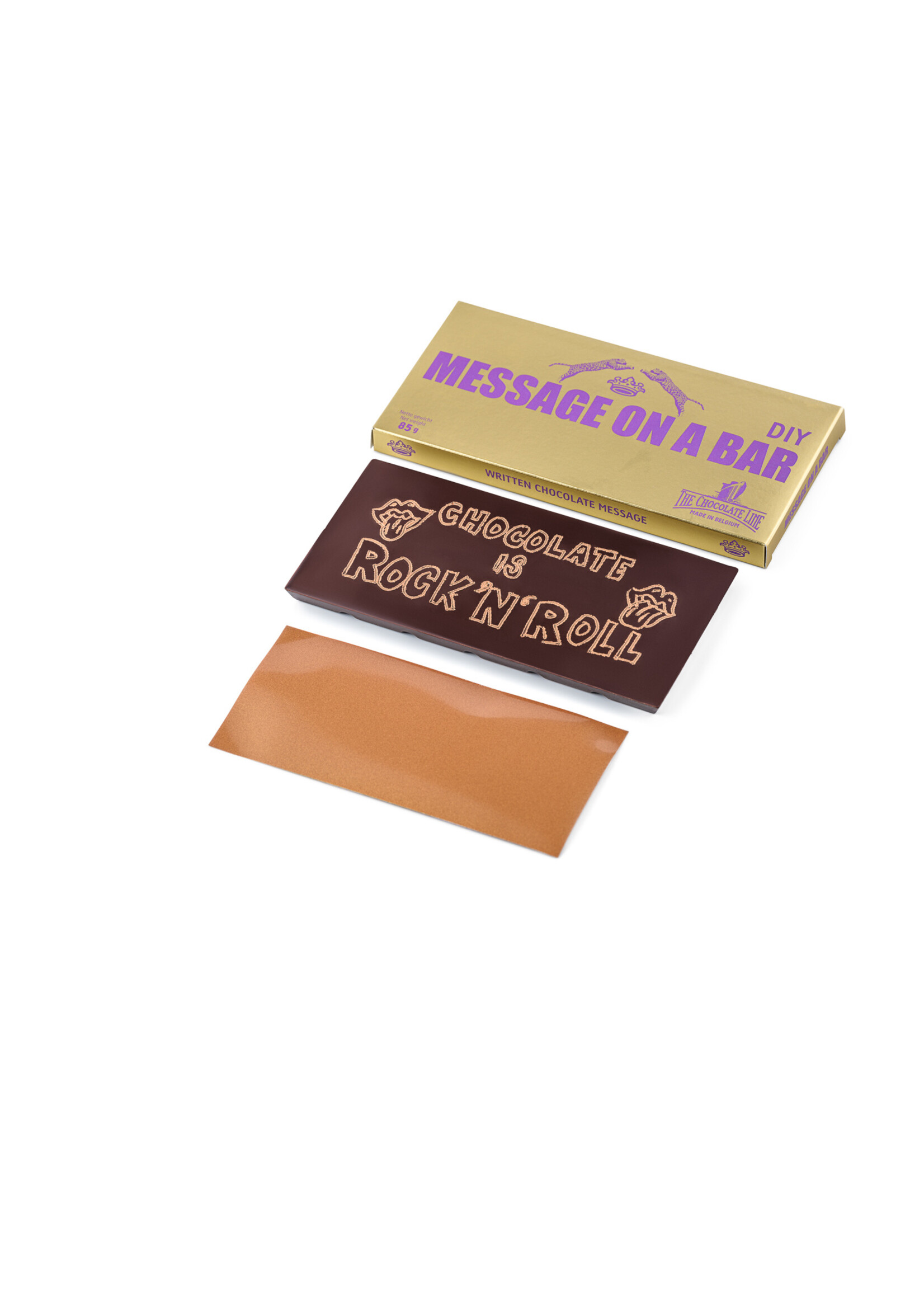 Message on a bar dark chocolate - DIY
