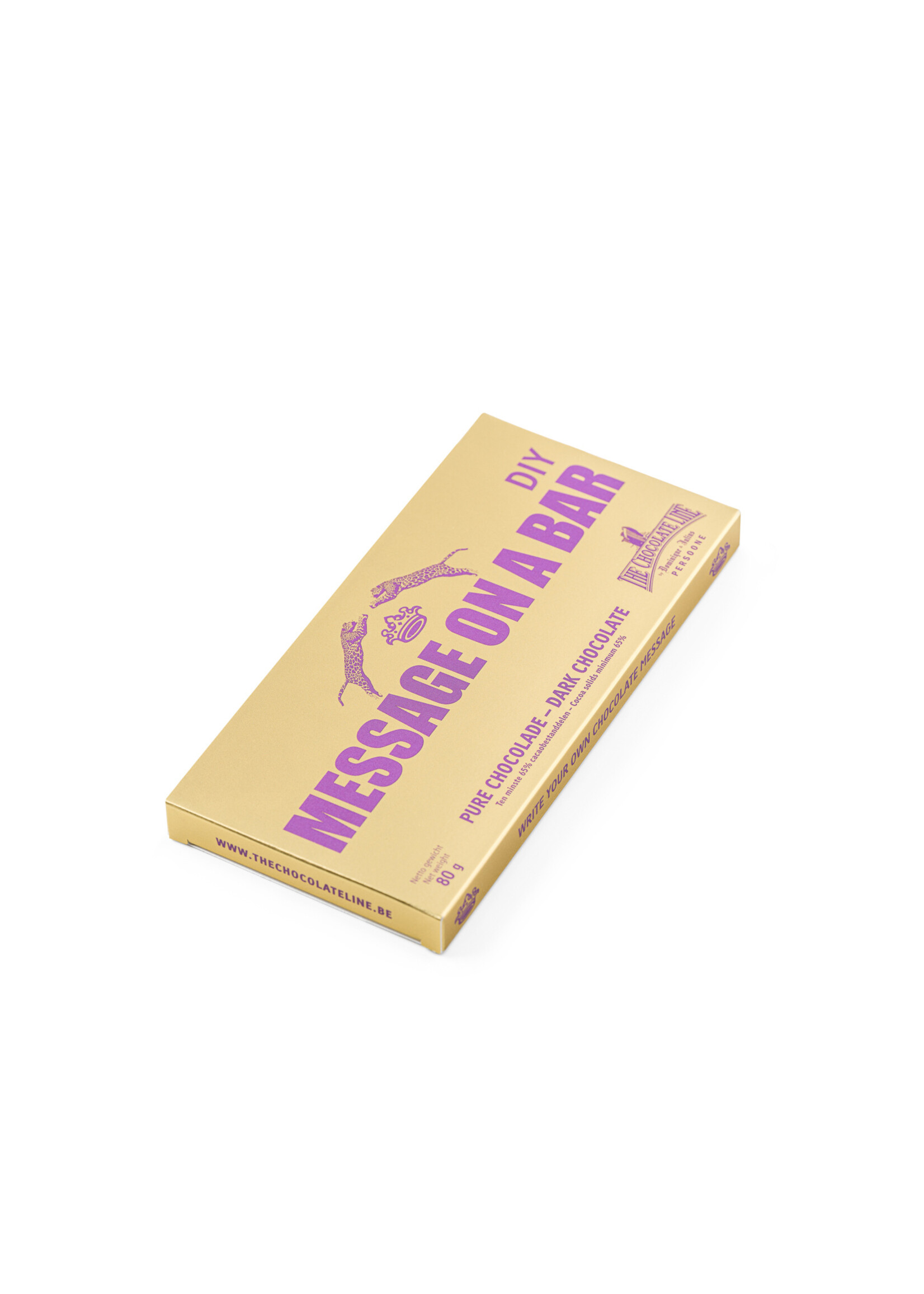 Message on a bar dark chocolate - DIY