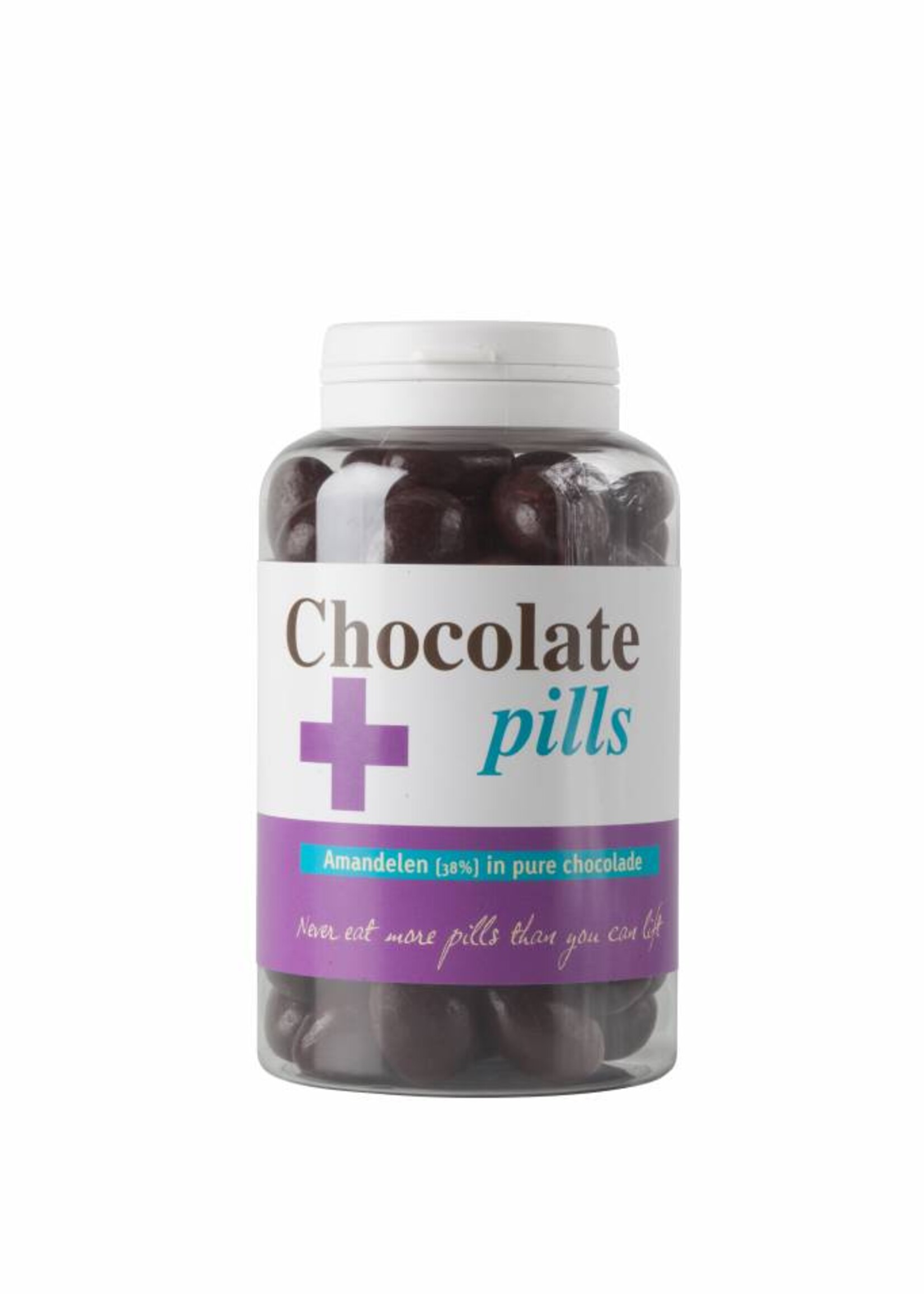 Chocolate pills with almond