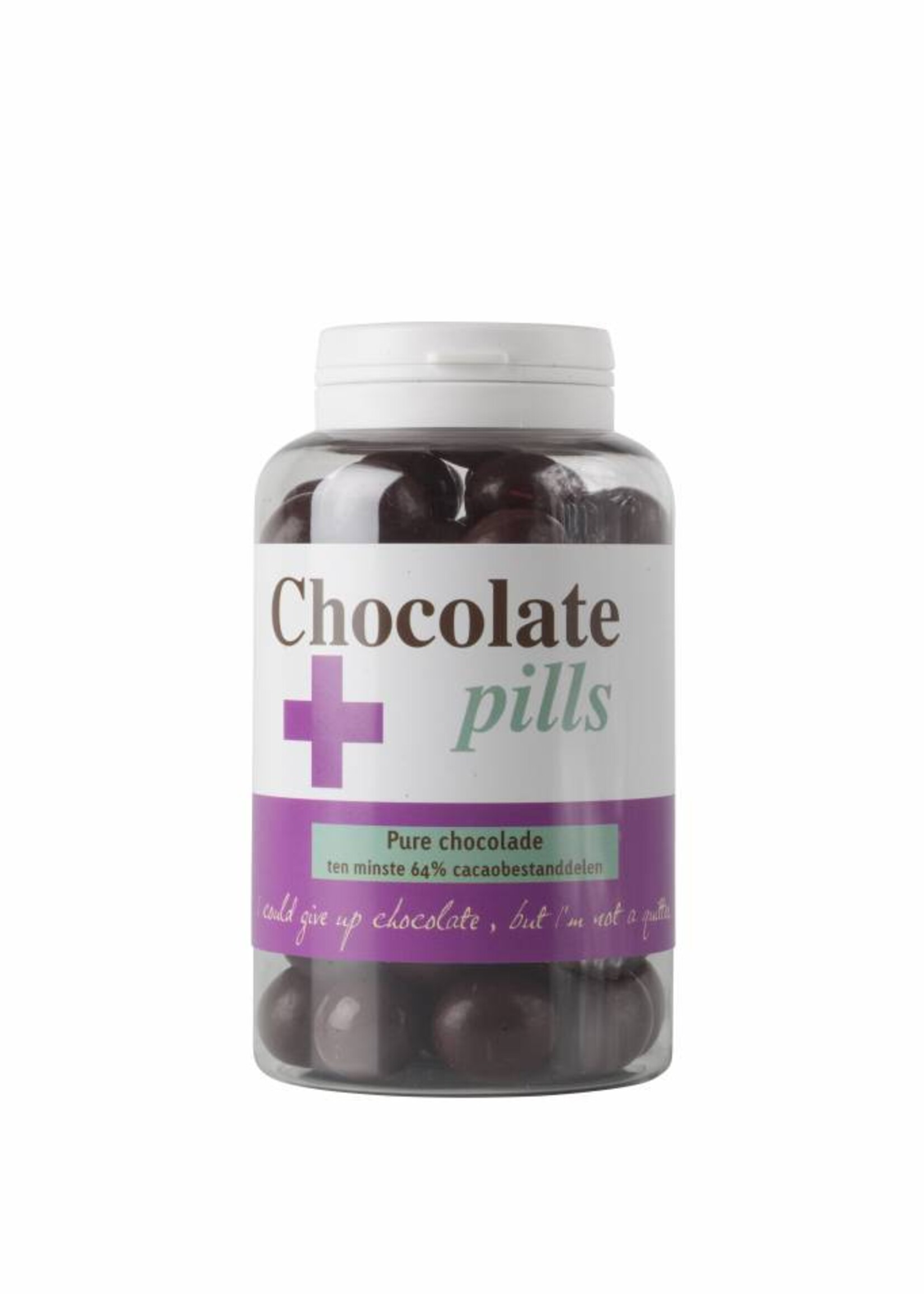 Chocolate pills with dark chocolate