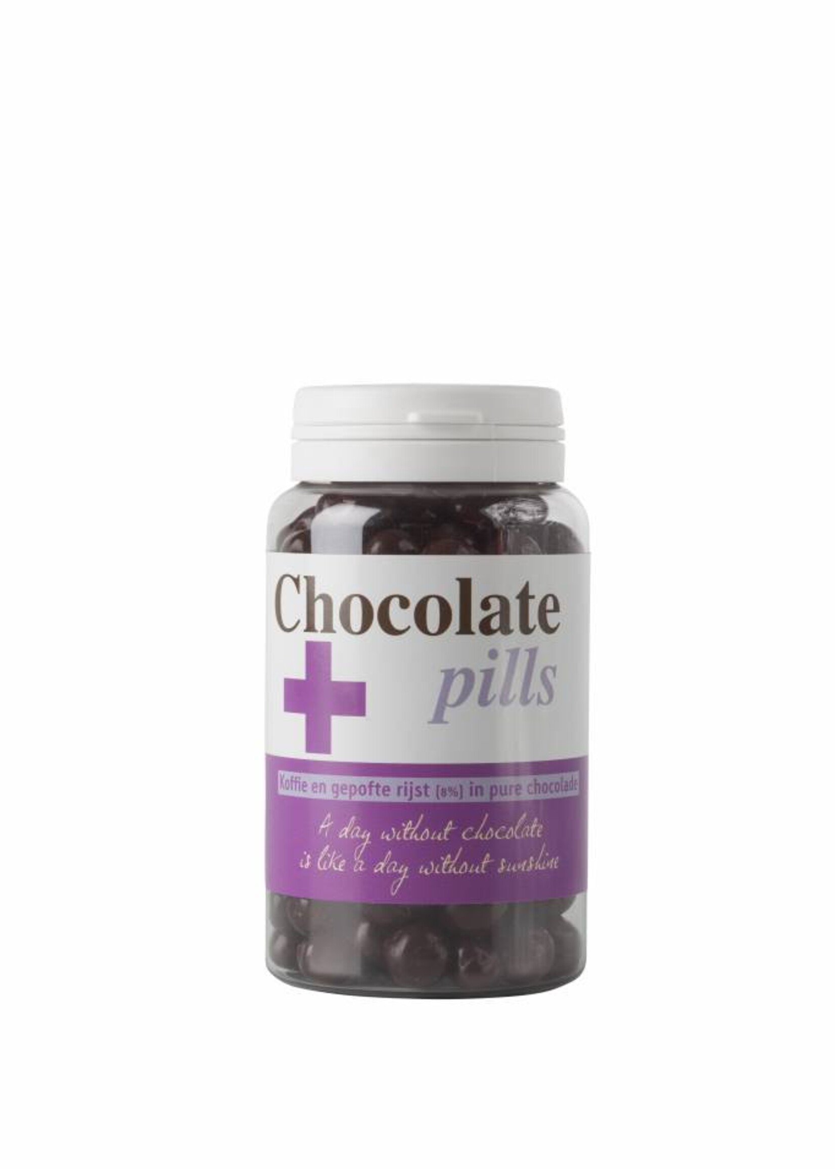 Chocolate pills with coffee and rice