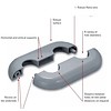 Design rozet dubbel : wit hartafstand 50 mm  Ø 21 7 mm