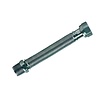 Uitrekbare plooibare inox   flexibel  1/2"-1/2 binnen/buiten DN15  L75 mm