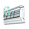 Reiningschuim voor  airco toestellen, desinfecterend-zelfreinigend schuim