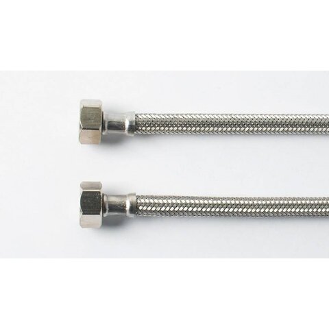 Aansluitslang inox  met dichting 1/2 F - 1/2 F - 30cm