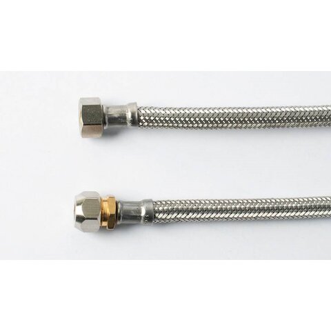 Aansluitslang inox  met dichting 1/2 F - Bicone 10 - 30 cm