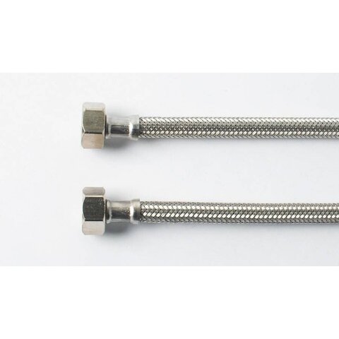 Aansluitslang inox  met dichting 1/2 F - 1/2 F - 20cm