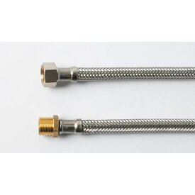 Levica Aansluitslang inox  met dichting 1/2 F - 3/8  M- 50cm