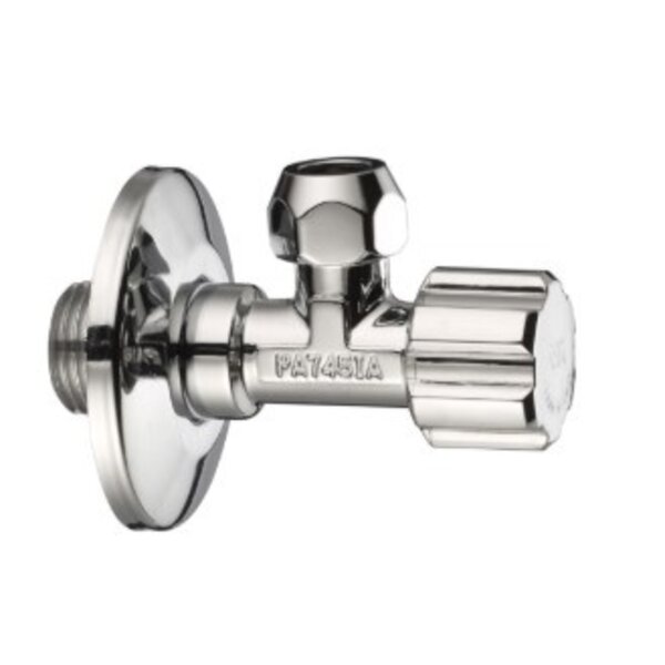 Levica Hoekstopkraan 1/2 x 3/8-10 mm knel  korte moer chroom