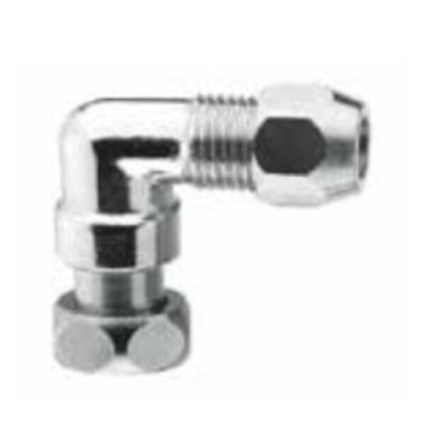 Levica Knie  chroom 90°- 10mm 3/8 F met losse moer