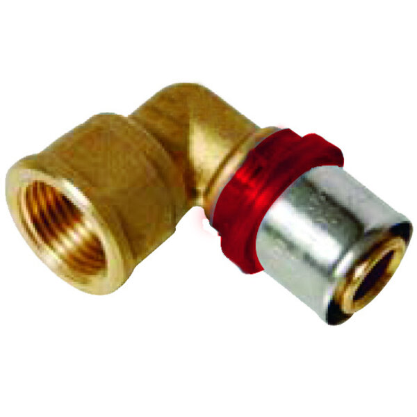 Iezy Pers   knie  3/4 F x 26-3.0  haaks   / haakse koppeling  waterleiding / meerlagenbuis – CV & Sanitair - messing