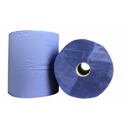 Poetspapier Blauw | 100% Cellulose | 2-laags | 37 cm × 380 meter | 2 rollen | Industrierol