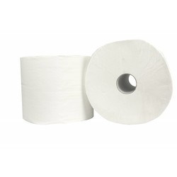 Poetspapier | Poetsrol | 28cm × 1000m | Wit 2 st.| 1-laags poets- & reinigingspapier | Cellulose