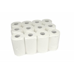 Handdoekrol Mini 1-laags • 12 rollen x 120 m – Professioneel Hygiënepapier | Huchem