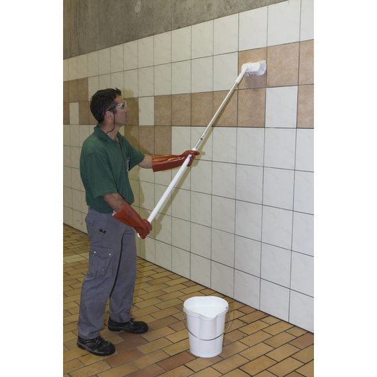 Wandborstel met waterdoorvoer | Zacht | Hoekverstelbaar | Hygiene | Food | Vikan