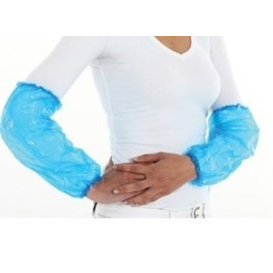 Huchem Mouwovertrek | Blauw | 100 st. | Cleanroom | Food | HACCP | Disposable | Wegwerp | Bescherming | Hygiëne