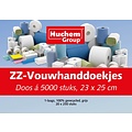 Huchem Handdoekjes | 5000 st. | Blauw | 1lgs. | 23 x 25 cm | Hygiëne Papier