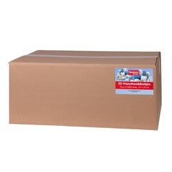 Papieren handdoekjes blauw – Z-vouw, 1-laags, 23 × 25 cm – 5.000 stuks  