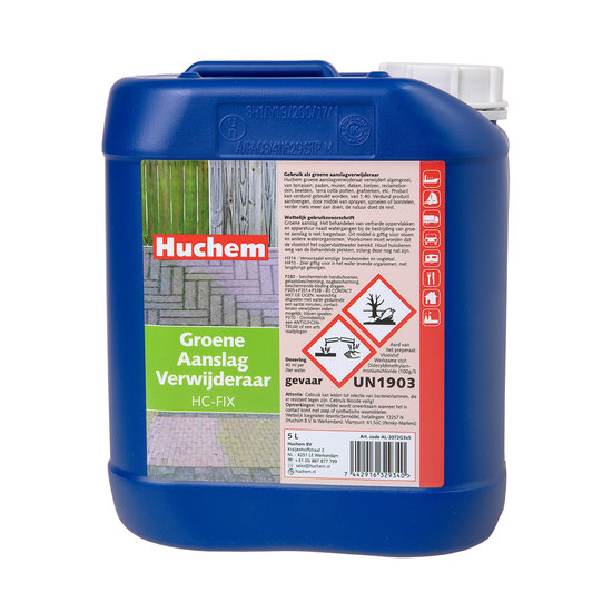 Huchem Groene aanslag verwijderaar | Reiniger | 5L | Ontmosser | Anti-Alg