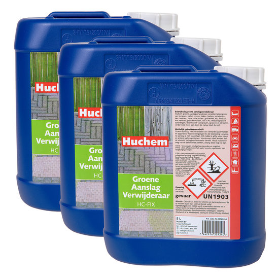 Huchem Groene aanslag verwijderaar | Reiniger | 5L | Ontmosser | Anti-Alg