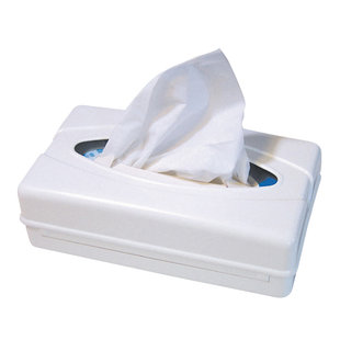 Tissue dispenser kunststof - wit