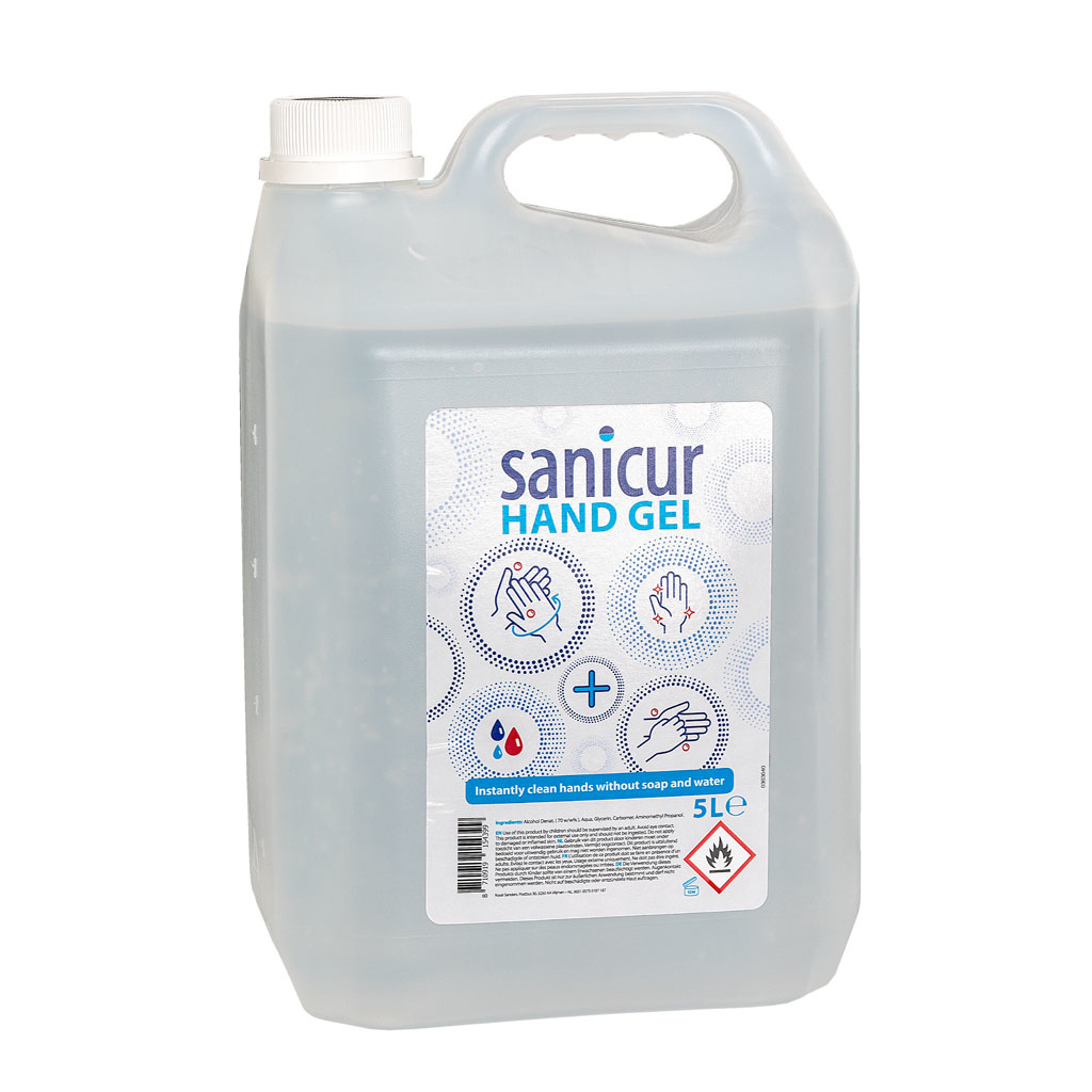 Uitbreiden Overeenkomend Achterhouden Sanicur Desinfectie Handgel (70%) 5L | Bestrijd bacteriën & virussen |  Huchem