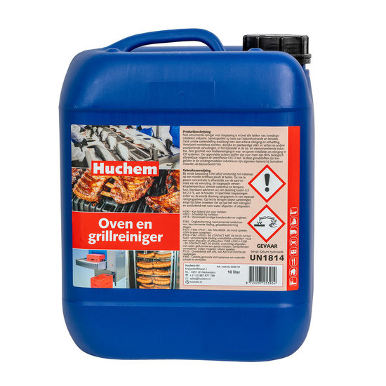 Huchem  Oven- en Grillreiniger 10 L (Concentraat) – krachtig tegen vet & eiwitten | Bakoven | Grill