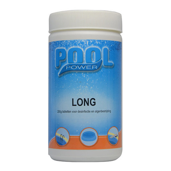 Pool Power | Long | Chloortabletten zwembad | 200g | 1 kg.