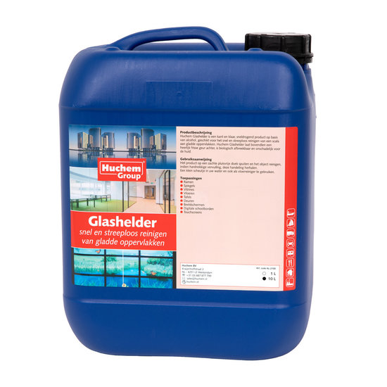 Huchem Glashelder – Streeploze glas- & ruitenreiniger | 10 L (professional kwaliteit) Glasreiniger | Ramen | Glas