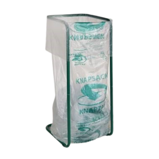 Knapzakhouder Groen gelakt | 400L | Knaphouder gecoat | Afvalzakhouder