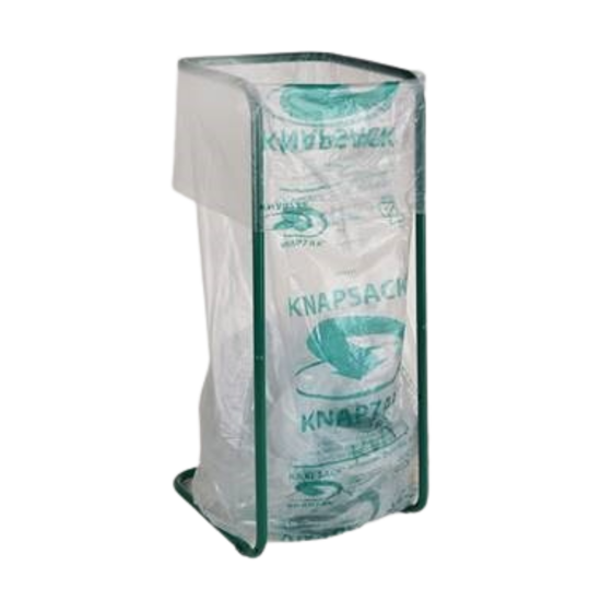 Huchem Knapzakhouder Groen gelakt | 400L | Knaphouder gecoat | Afvalzakhouder