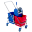Huchem Chrome mopwagen met pers en emmers 25L