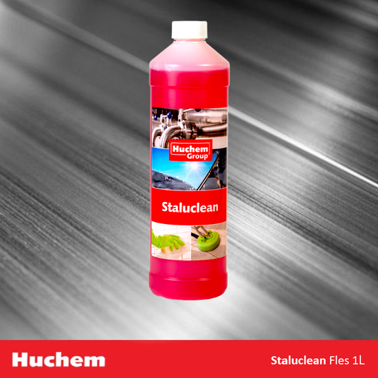 Huchem RVS & Aluminium Reiniger | 1L | Staluclean | Roestvrij staal reiniger | Steelclean