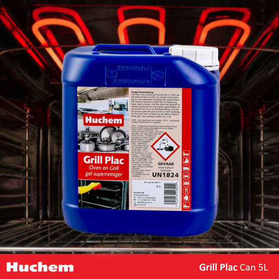 Huchem Ovenreiniger | 5L | Grillreiniger | Gel | Grill plac | Horeca | Restaurant | Party service | Bakplaat | BBQ | Lava