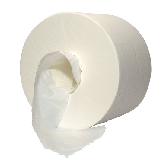 Huchem Handdoekrol Midi Coreless | 6 × 285 meter | 100% Cellulose | Wit |1-laags