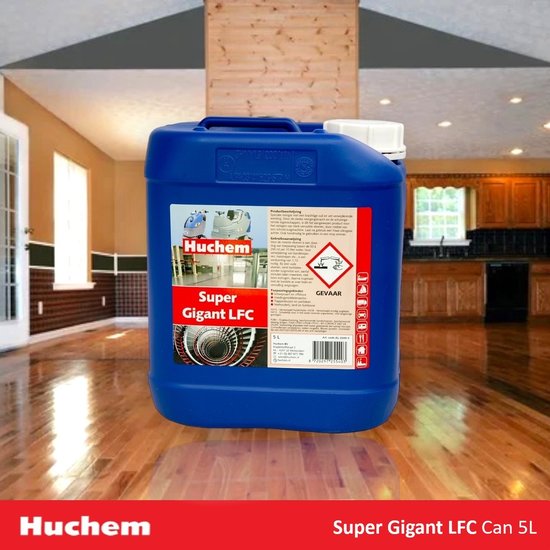 Huchem Super Gigant LFC 5L – Geconcentreerde Vloerreiniger & Ontvetter | Schrobmachine reinigingsmiddel | Floorpro | Zuigmachine | Ontvetter