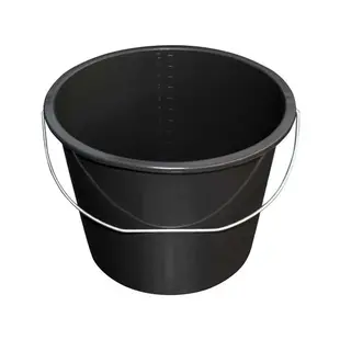 Zwarte bouwemmer 12 L – robuuste professionele bouwbucket | Robuust | Bucket | Professional | Specie | Stukadoor | Stevig