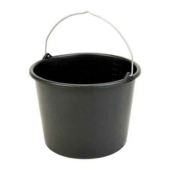 Huchem Bouwemmer | 20L | Emmer | Zwart | Specie | Goedkoop | Bucket | Mortel Emmer | Stukadoor