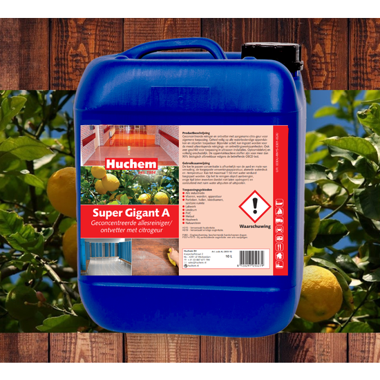 Huchem Allesreiniger Super Gigant Citro Industriële – krachtig & biologisch afbreekbaar | 10 L