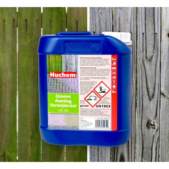 Huchem Groene aanslag verwijderaar | Reiniger | 5L | Ontmosser | Anti-Alg