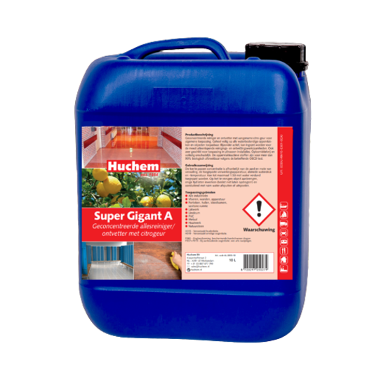 Huchem Allesreiniger Super Gigant Citro Industriële – krachtig & biologisch afbreekbaar | 10 L