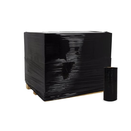 Huchem Machinefolie | Zwart | Machinewikkelfolie | rol 1500m x 50cm x 23 My