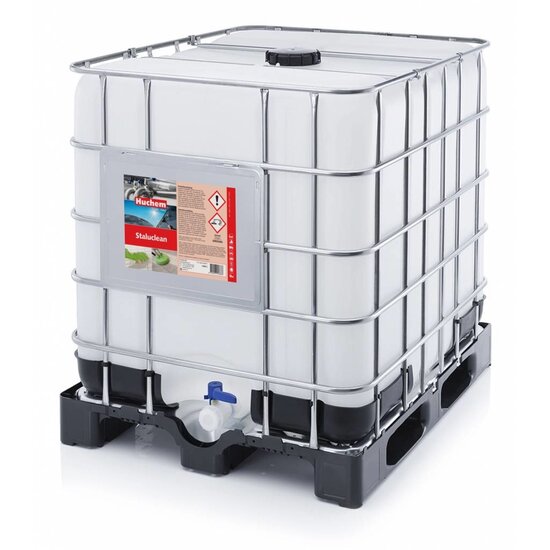 Huchem  RVS & Aluminium Reiniger 1000 L (IBC) – Staluclean | Steelclean | Roestvrij staal reiniger | Professionele Reinigingsoplossing