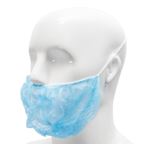 Huchem Baardmasker | Baardnetje | Blauw | 100 st.| Disposable | Wegwerp | Hygiëne | Food
