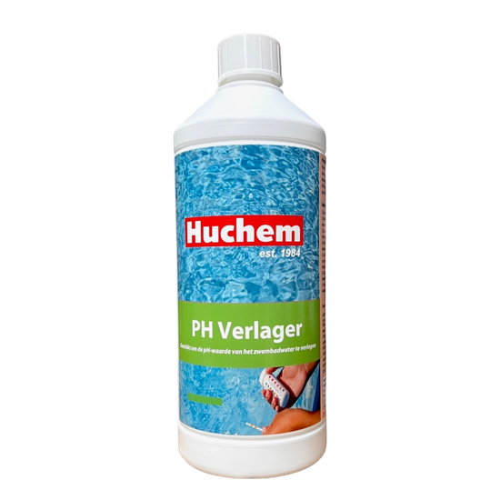Huchem pH Min | pH minus| 1L | pH- | pH down | Zwembad | Whirlpool | Hottube | Bubbelbad | Waterbehandeling