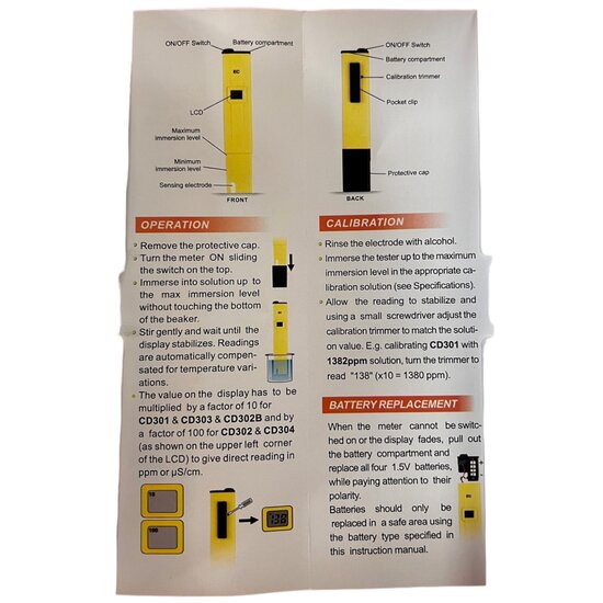 Huchem pH meter | pH tester | Zwembad | Zuurgraad | Test Pen | Digitaal | LCD