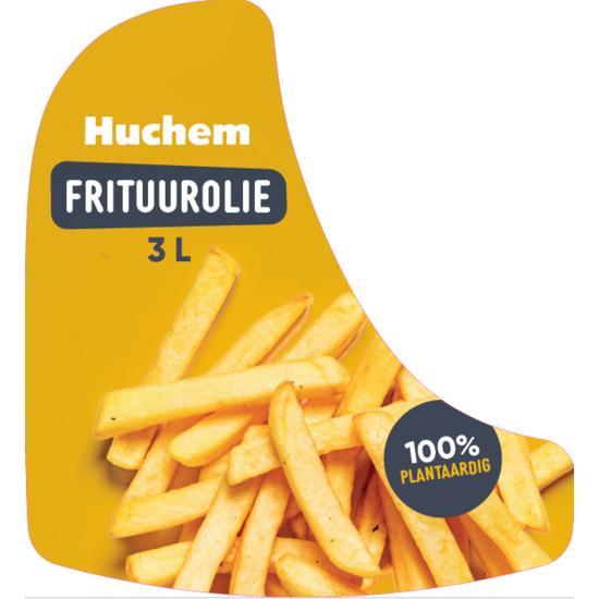 Huchem 100 % Plantaardige Frituurolie 3 L – Ideaal voor Friet, Frituur & Horeca | Bakken | Vloeibaar | Cafetaria | Kantine