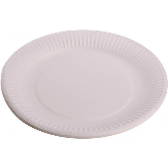 Huchem Bord | Wegwerpbord | Karton | Ø230 mm | 1 x 20 st. | Bordjes | Wit | Disposable