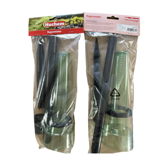 Huchem Regenmeter | met stok | Neerslagmeter | 40mm | Akkers | Tuin | Landbouw | Standaard